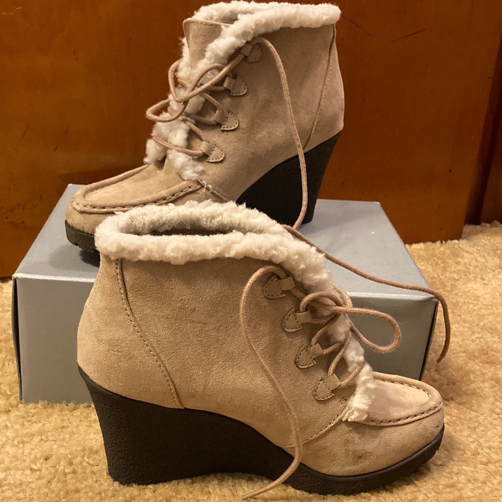 Sugar Mina Wedge Booties